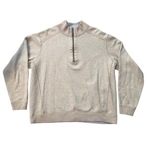 Tommy Bahama‎ Reversible Half Zip Pullover Sweater Textured Knit Mens Medium